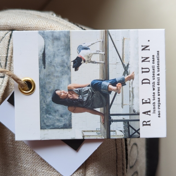 Rae Dunn ENJOY Insulted Lunch Bag / Tote - Picture 3 of 5